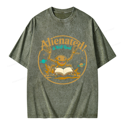 Pagewings Alienated Well Read Unisex Washed T-shirt