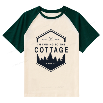 Pagewings Coming To The Cottage Raglan T-shirt