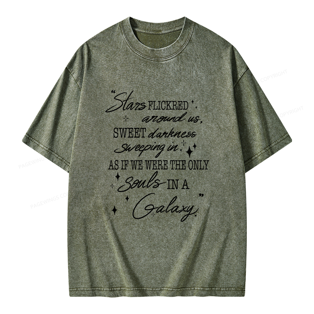 Pagewings Slares Flickred Around Us Unisex Washed T-shirt