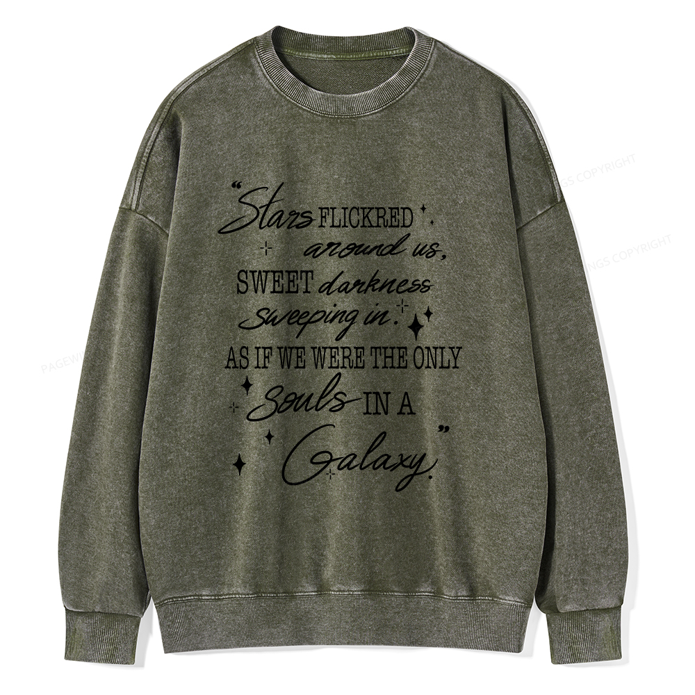 Pagewings Slares Flickred Around Us Unisex Washed Sweatshirt