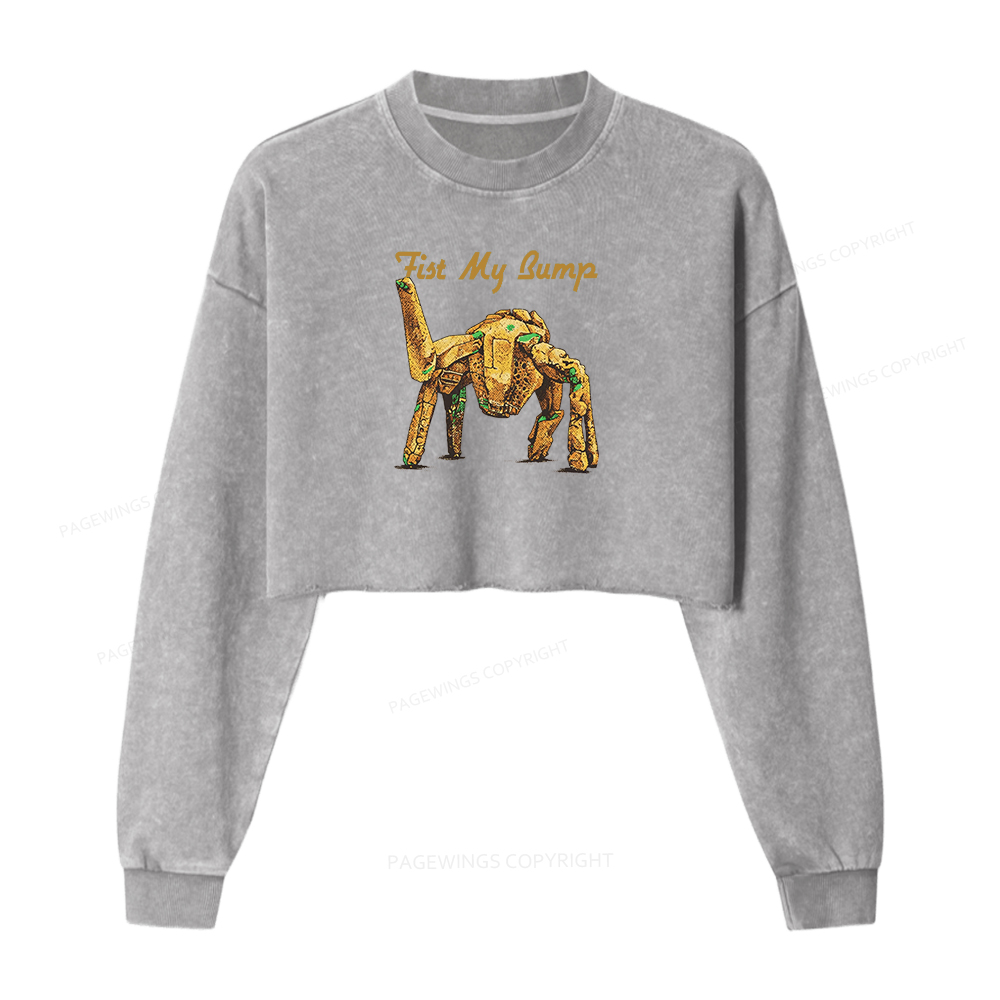 Pagewings Read Sci-Fi Washed Crop Sweatshirt