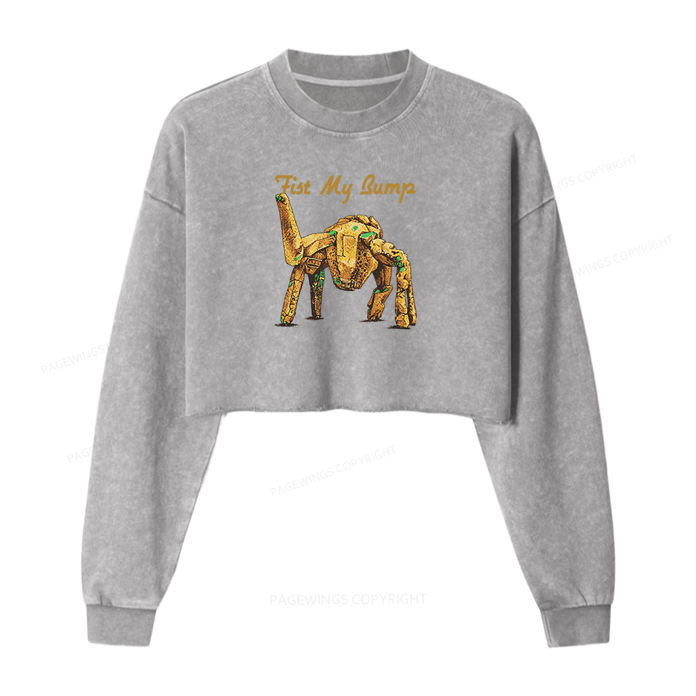Pagewings Read Sci-Fi Washed Crop Sweatshirt