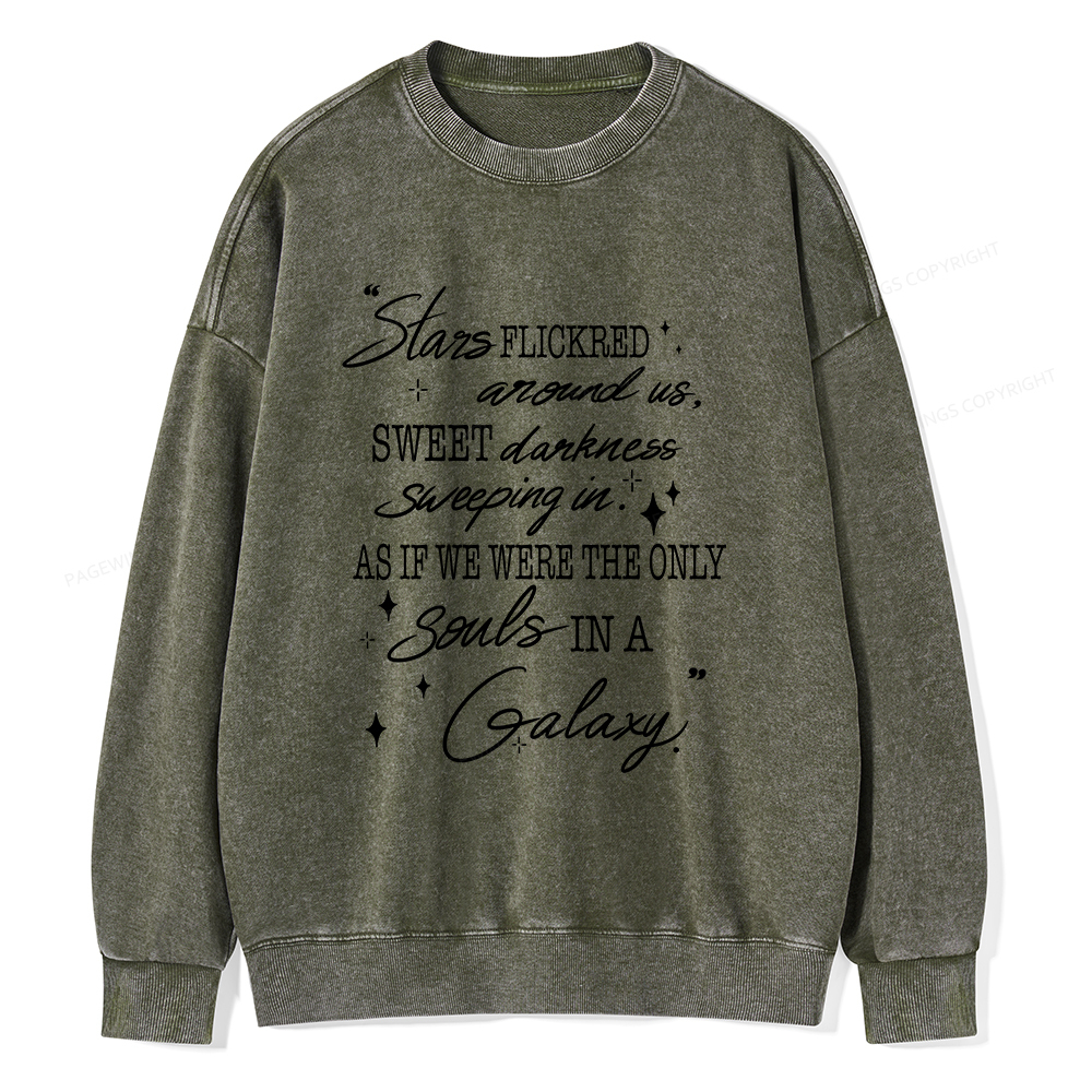 Pagewings Slares Flickred Around Us Unisex Washed Sweatshirt