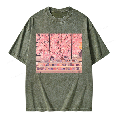 Pagewings Cozy Reading Unisex Washed T-shirt