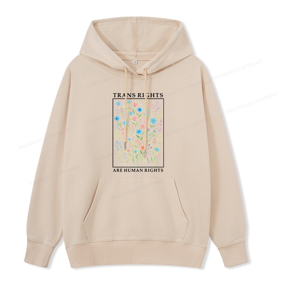 Pagewings Trans Rights Are Human Rights Unisex Classic Hoodie