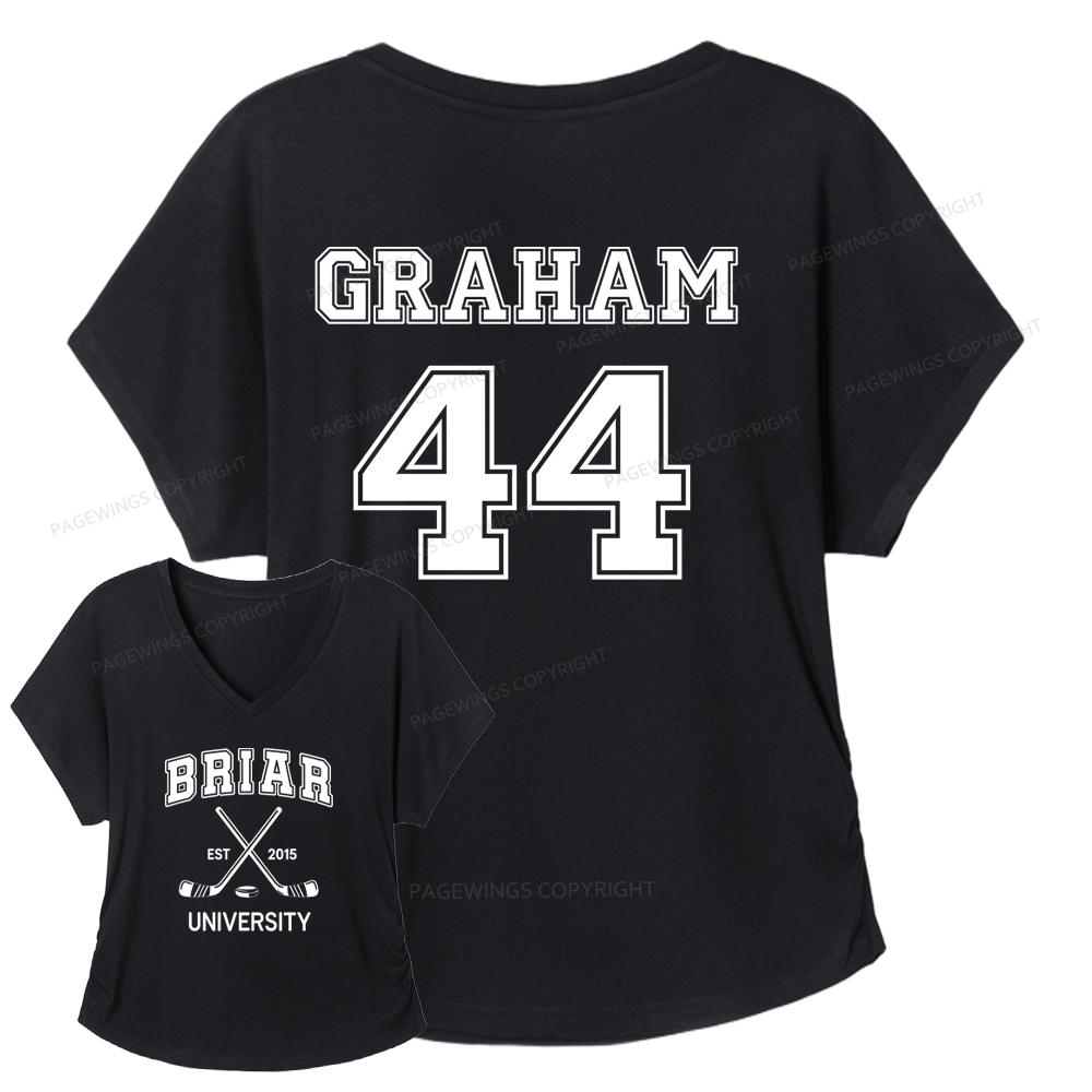 Pagewings Hockey Romance Soft Women's Modal V-neck T-shirt