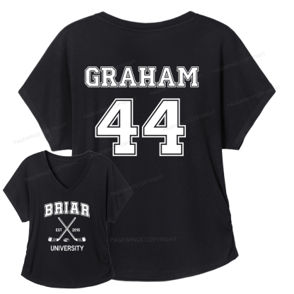 Pagewings Hockey Romance Soft Women's Modal V-neck T-shirt