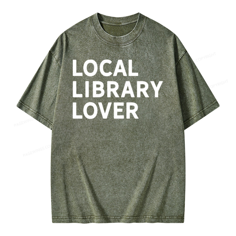 Pagewings Support Your Local Library Sweatshirt Unisex Washed T-shirt