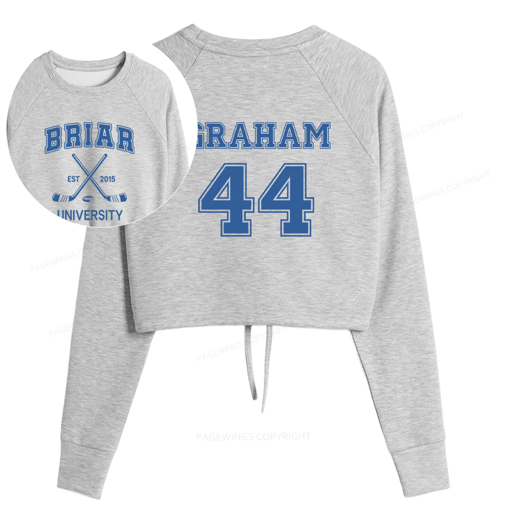 Pagewings Hockey Romance Cropped Sweatshirt 