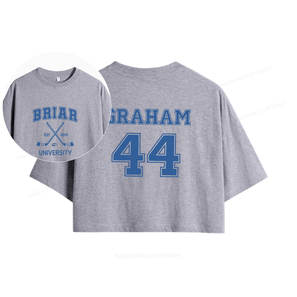 Pagewings Hockey Romance Women Crop Tops