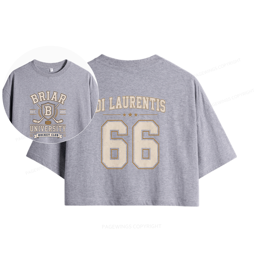 Pagewings Hockey Romance Women Crop Tops