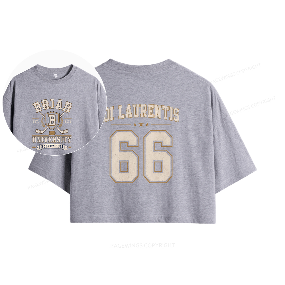 Pagewings Hockey Romance Women Crop Tops