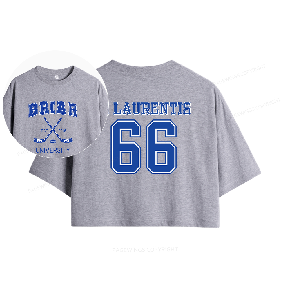Pagewings Hockey Romance Women Crop Tops