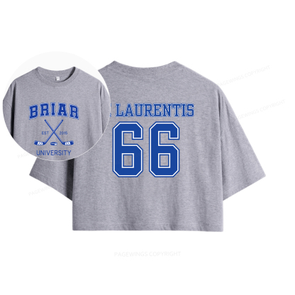 Pagewings Hockey Romance Women Crop Tops