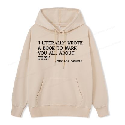 Pagewings I Literally Wrote A Book To Warn Unisex Classic Hoodie