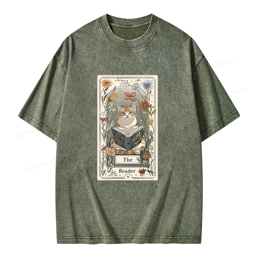 Pagewings The Reader Unisex Washed T-shirt