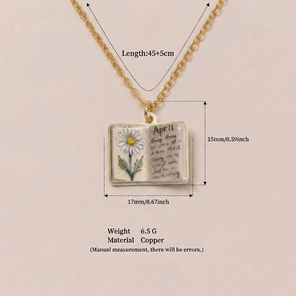 Pagewings Birth Flower Necklace