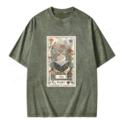 Pagewings The Reader Unisex Washed T-shirt