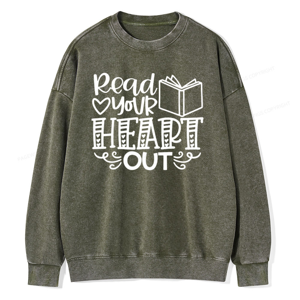 Pagewings Librarian Valentine's Shirt,Read Across Americ Unisex Washed Sweatshirt