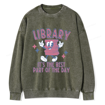 Pagewings It's The Best Part Of The Day Unisex Washed Sweatshirt