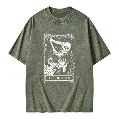 Pagewings The Reader Unisex Washed T-shirt