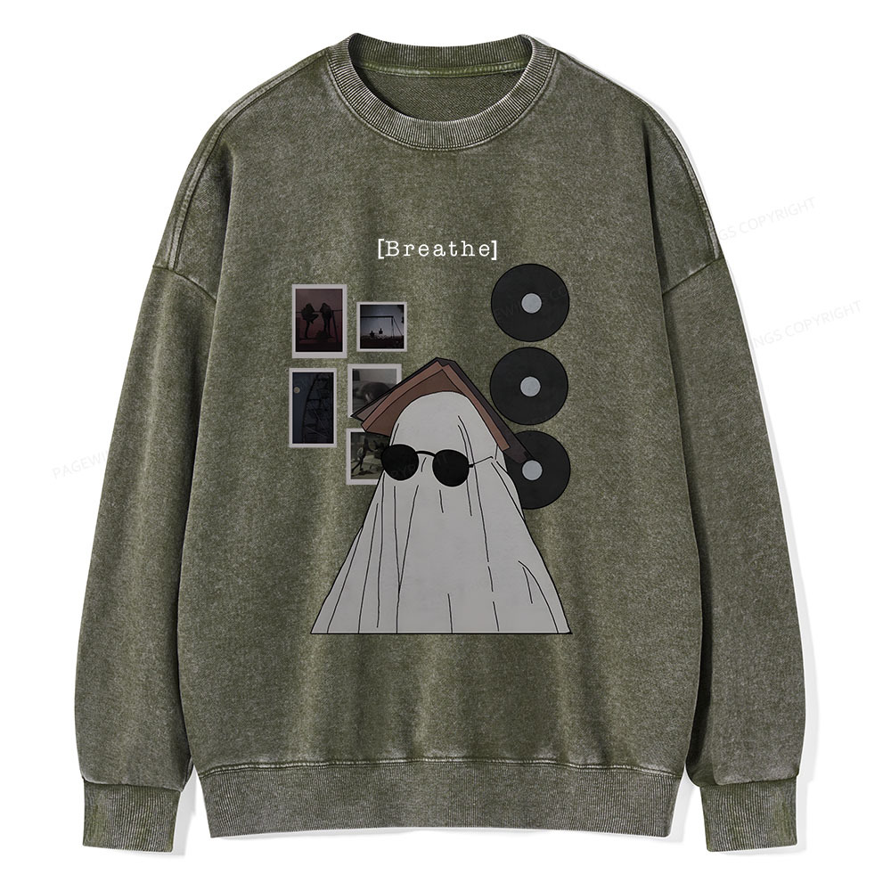 Pagewings Books Music And Life Photos Define Me Unisex Washed Sweatshirt