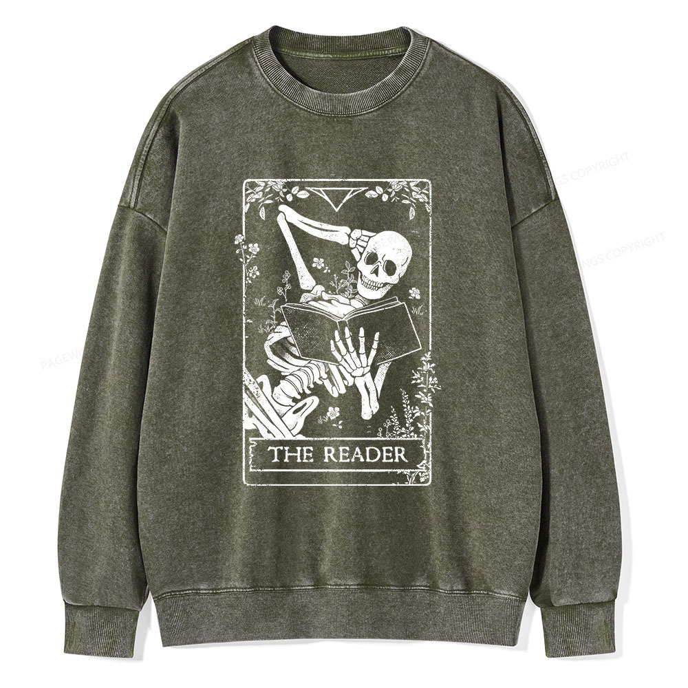 Pagewings The Reader Unisex Washed Sweatshirt
