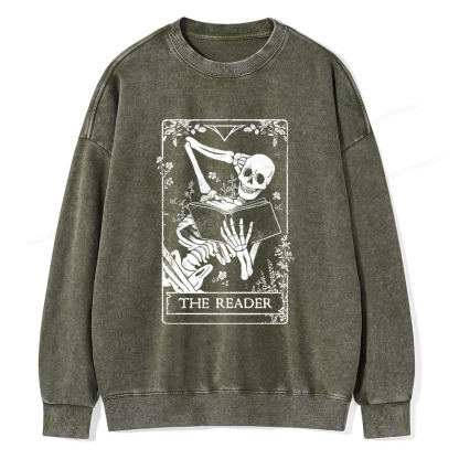 Pagewings The Reader Unisex Washed Sweatshirt