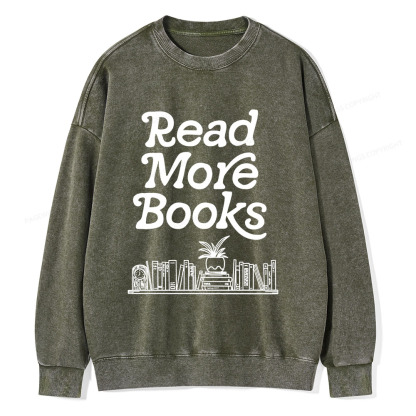 Pagewings Read More Books  Unisex Washed Sweatshirt