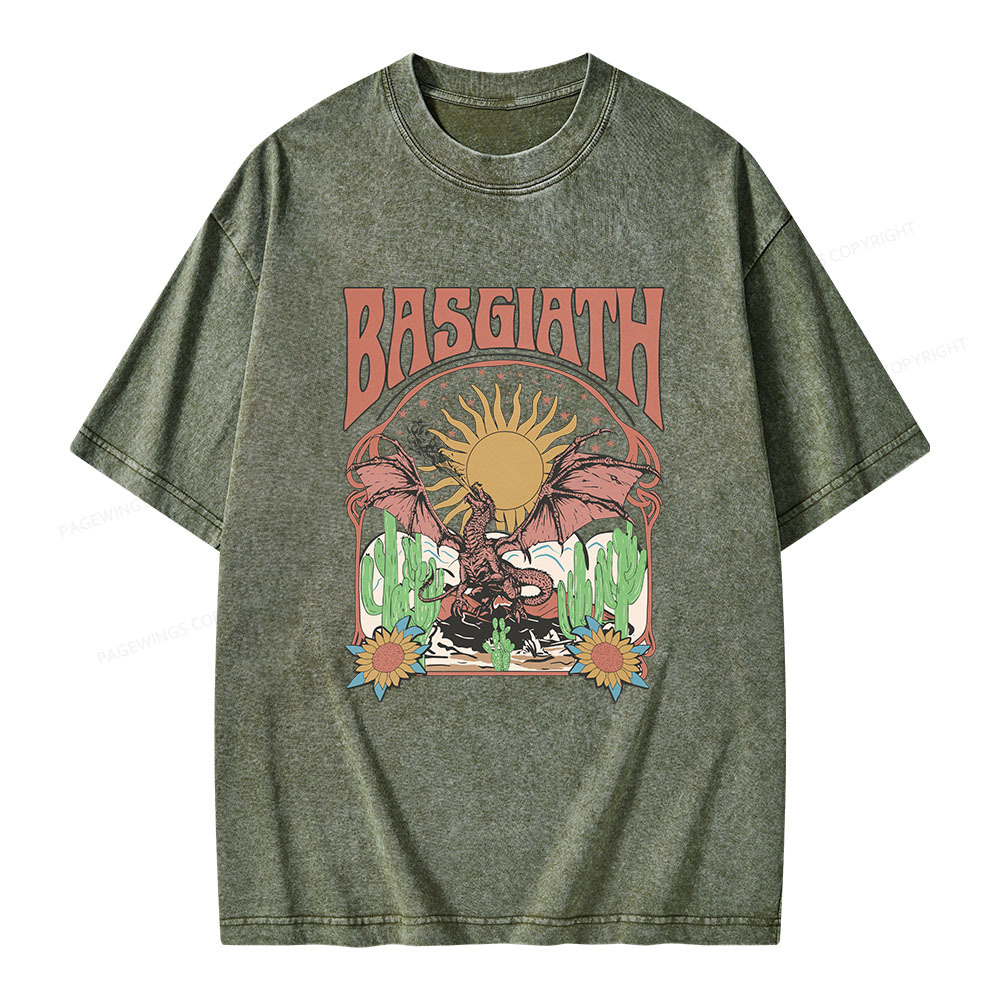 Pagewings Basgiath War College Dragon Rider Unisex Washed T-shirt