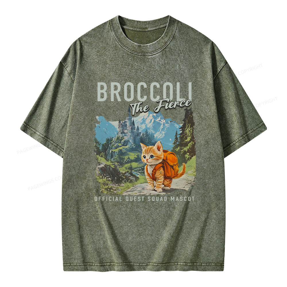 Pagewings Broccoli the Fierce Unisex Washed T-shirt