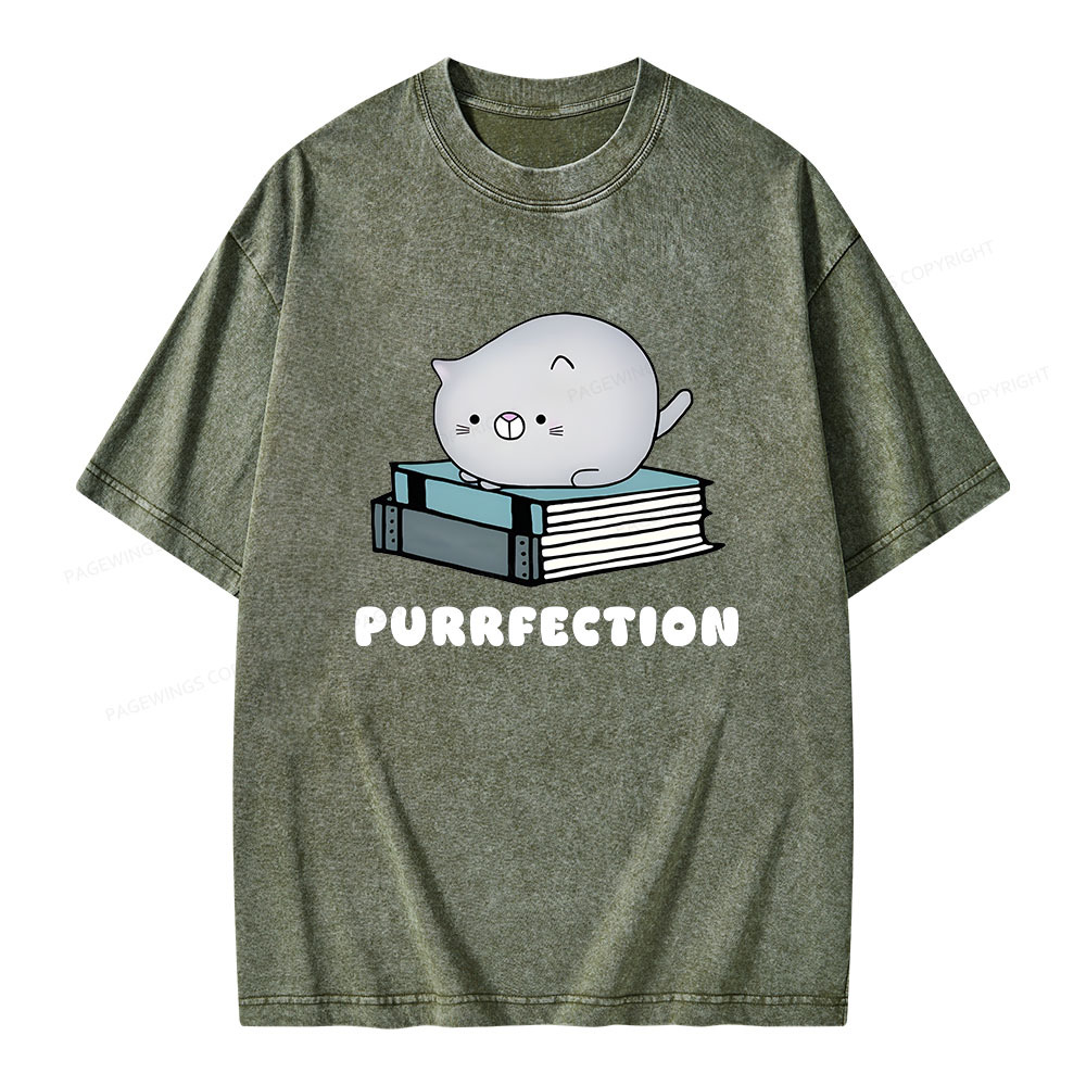 Pagewings Purrfection Unisex Washed T-shirt