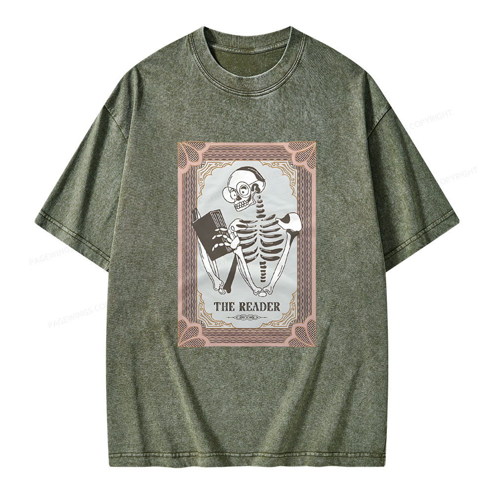 Pagewings The Reader Unisex Washed T-shirt