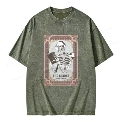 Pagewings The Reader Unisex Washed T-shirt