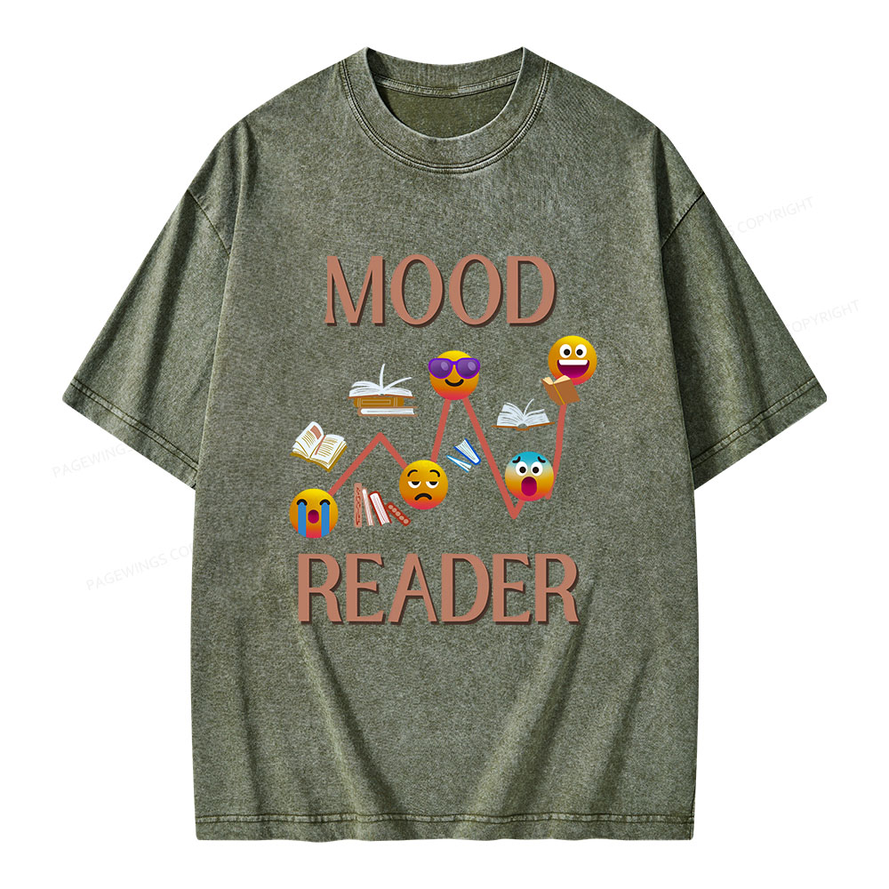 Pagewings Mood Reader Unisex Washed T-shirt