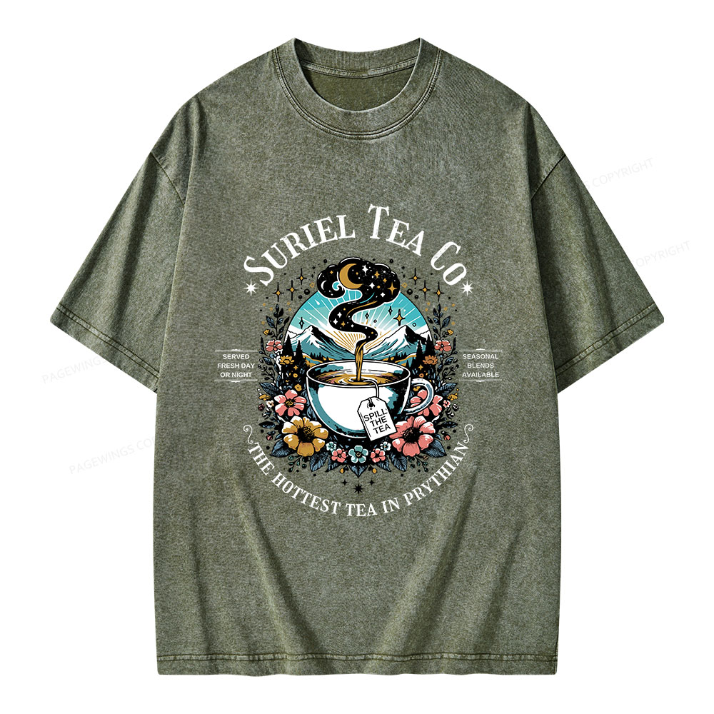 Pagewings Suriel Tea Co Unisex Washed T-shirt