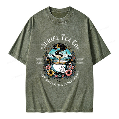 Pagewings Suriel Tea Co Unisex Washed T-shirt