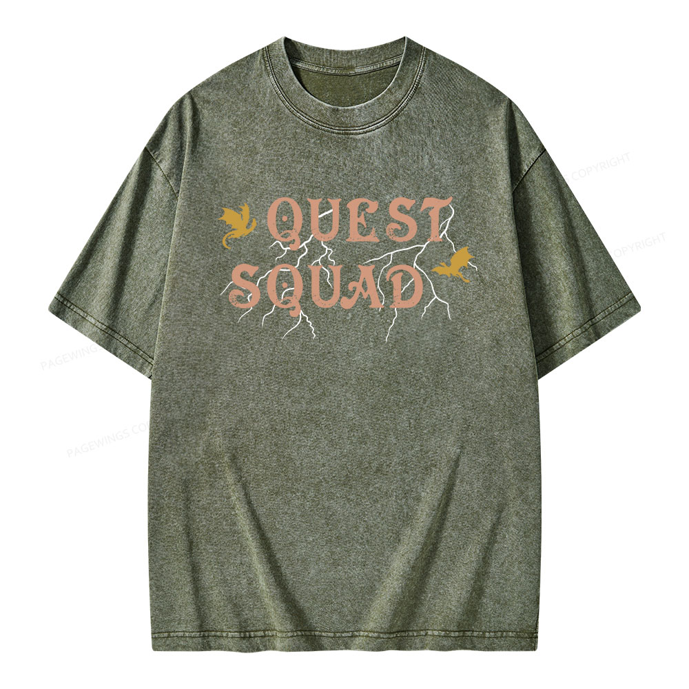 Pagewings Quest Squad Unisex Washed T-shirt
