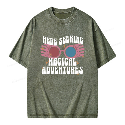 Pagewings Seeking Magical Adventures Unisex Washed T-shirt