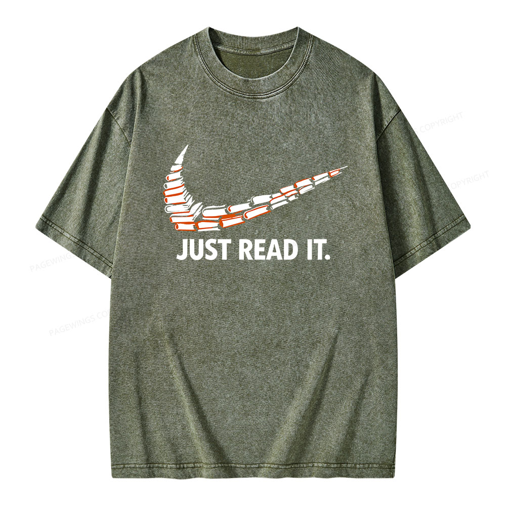 Pagewings Just Read It And Feel Deeply Unisex Washed T-shirt