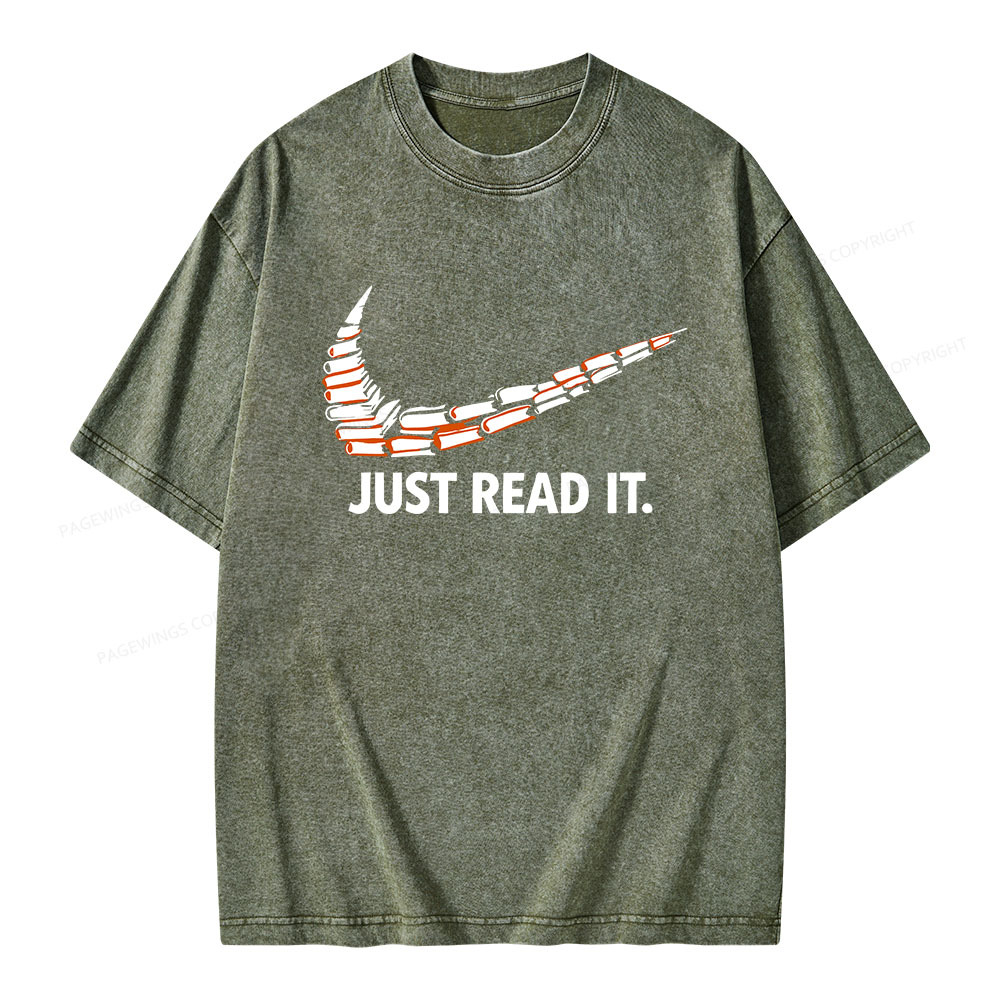Pagewings Just Read It And Feel Deeply Unisex Washed T-shirt