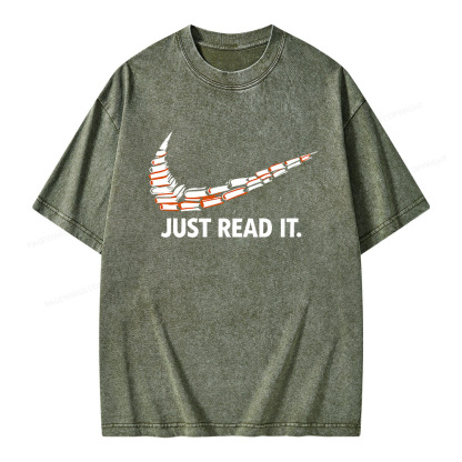 Pagewings Just Read It And Feel Deeply Unisex Washed T-shirt