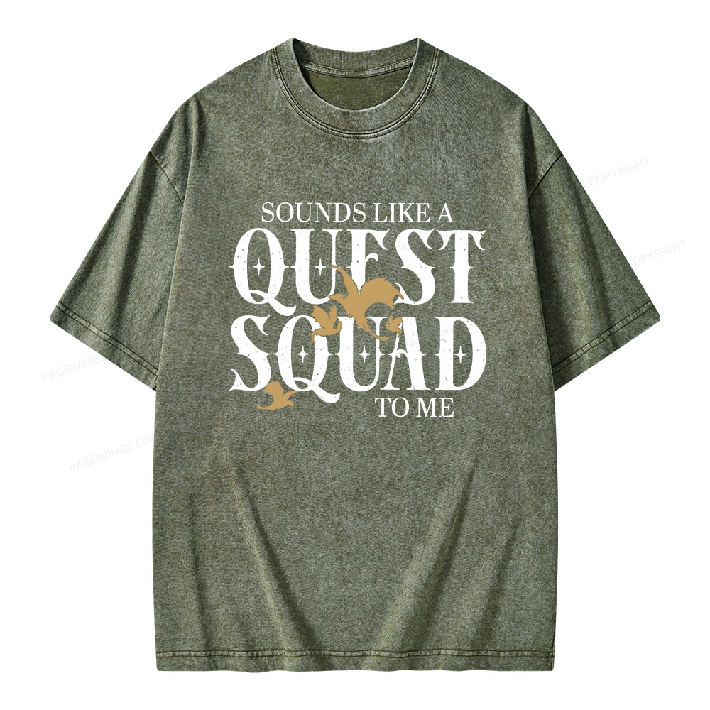 Pagewings Quest Squad Unisex Washed T-shirt