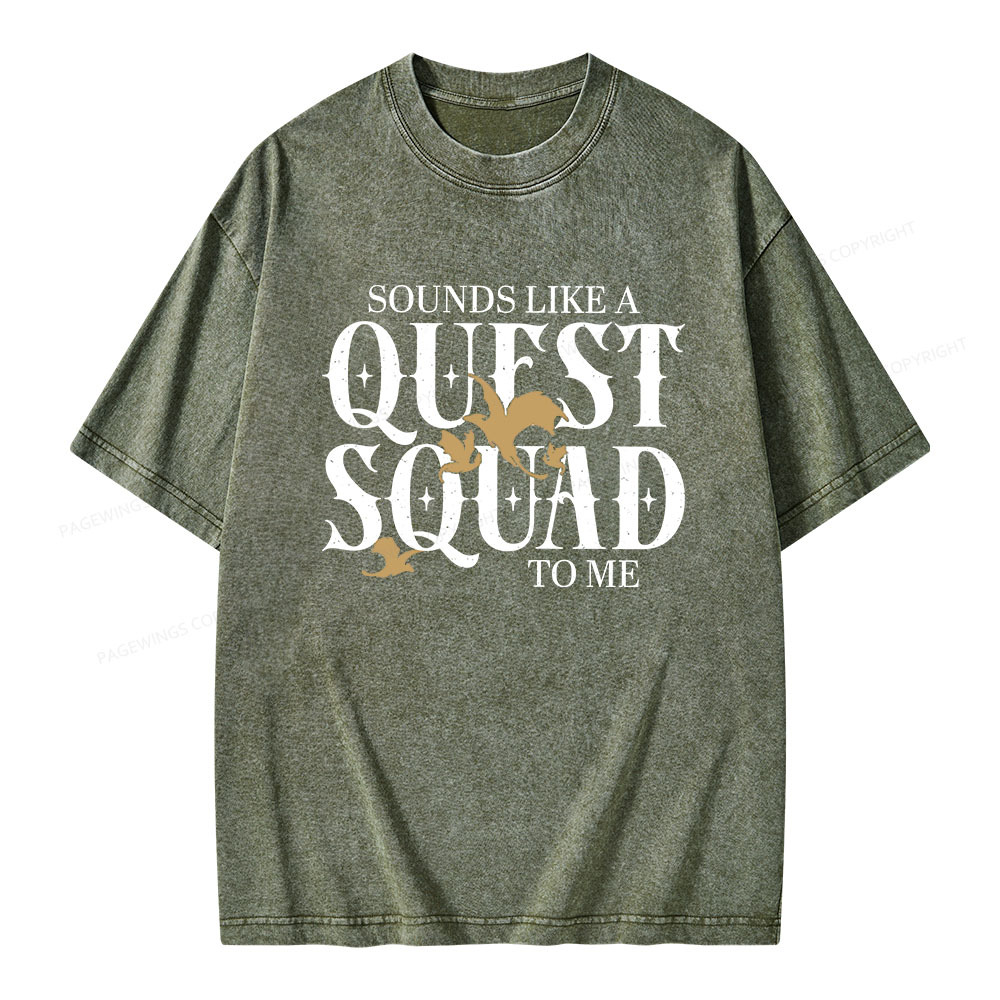 Pagewings Quest Squad Unisex Washed T-shirt