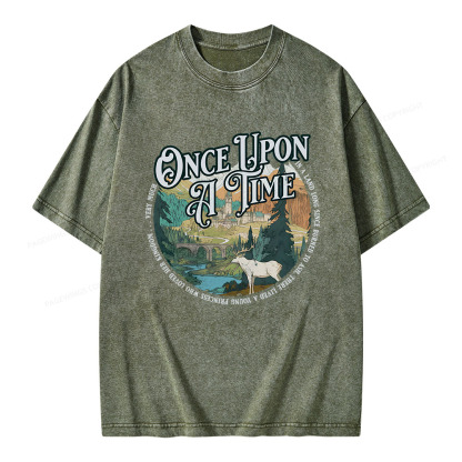 Pagewings Once Upon A Time Unisex Washed T-shirt