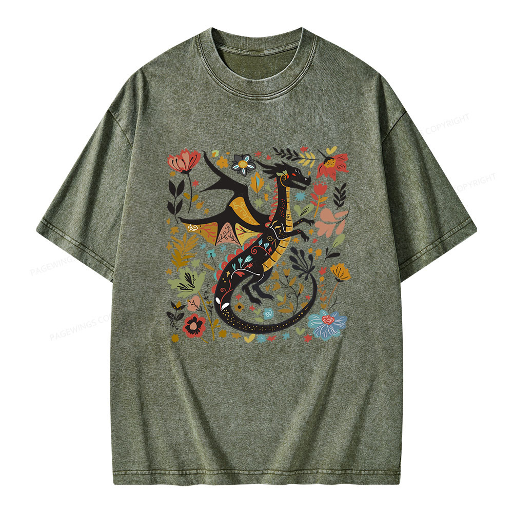 Pagewings Fantasy Reader Unisex Washed T-shirt