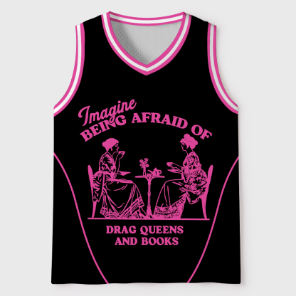 Pagewings Imagine Being Afraid Of Drag Queens And Books Unisex Mesh Tank Top