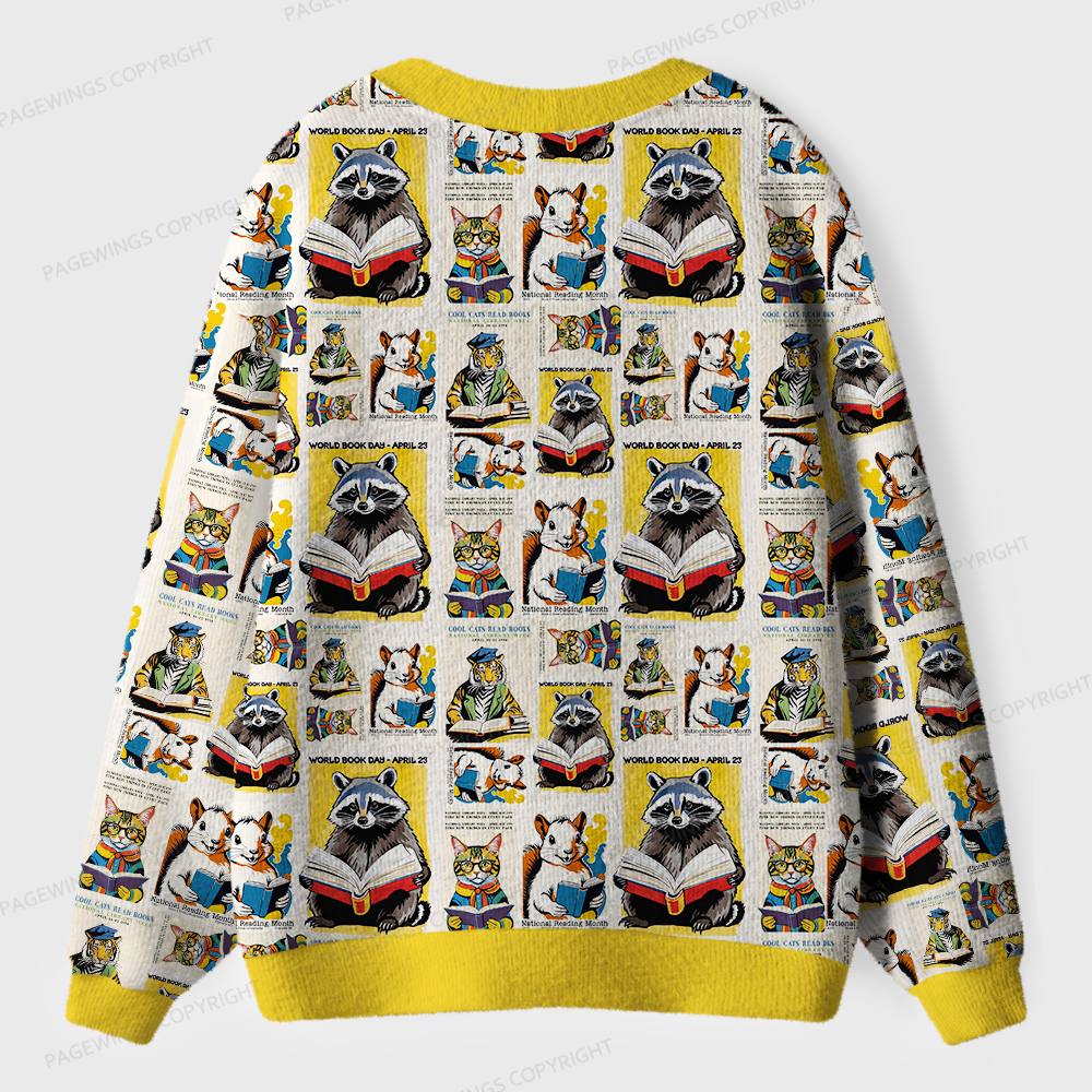 Pagewings World Book Day Unisex Ugly Cardigan Sweaters
