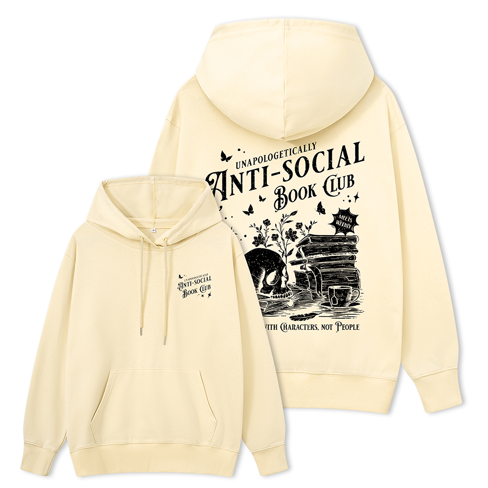 Pagewings Anti-social Book Club Comfort Colors Unisex Classic Hoodie