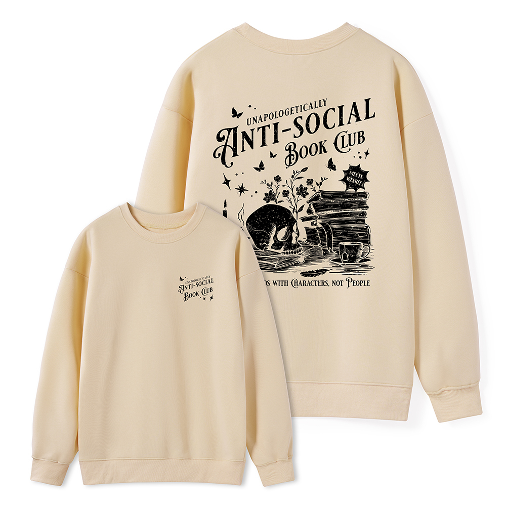 Pagewings Anti-social Book Club Comfort Colors Unisex Classic Sweatshirt
